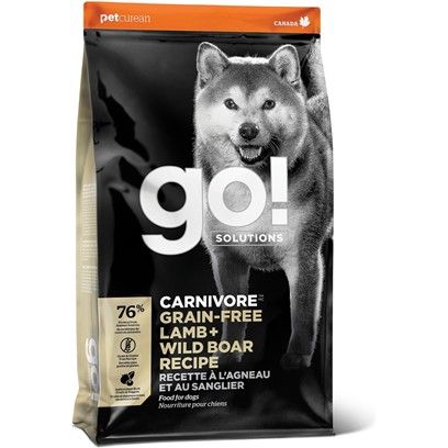 Petcurean GO! Solutions Carnivore Grain Free Lamb &amp; Wild Boar Recipe Dry Dog Food 3.5-lb
