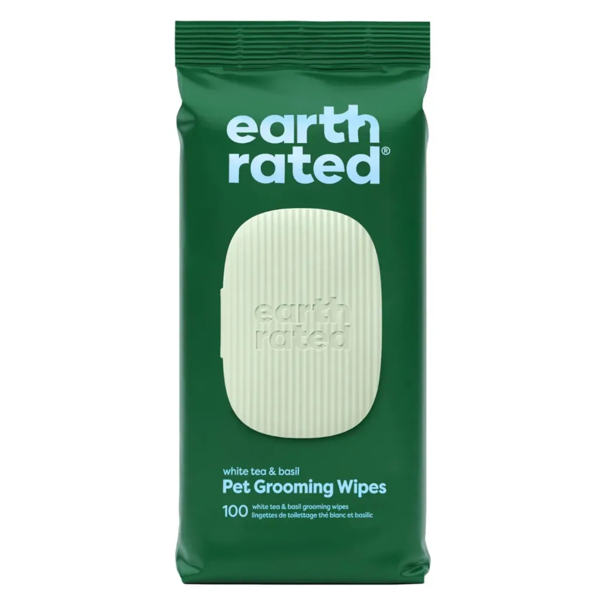 Earth Rated Pet Grooming White Tea and Basil Wipes