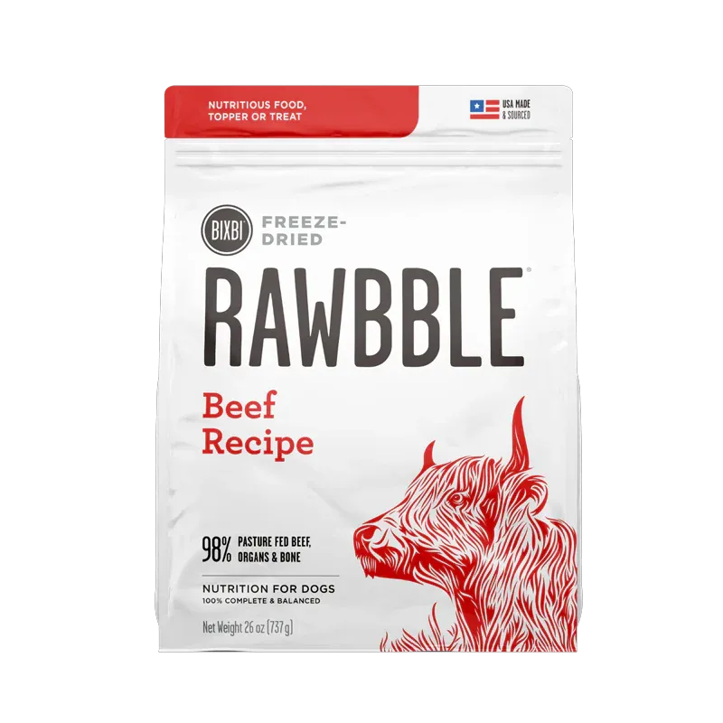 Bixbi Dog Freeze Dried Rawbble Beef 12oz