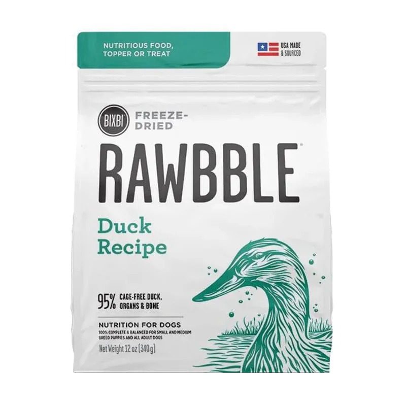 Bixbi Dog Freeze Dried Rawbble Duck 12oz