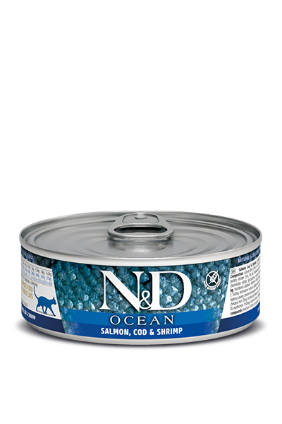 Farmina ND OCEAN Cat Cans 70g, Flavour: Salmon Cod Shrimp