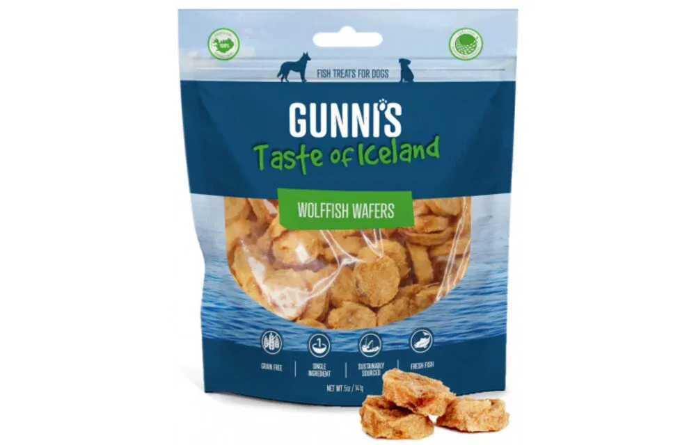 Gunni’s Dog Treat Wolffish Wafers 141g/5oz