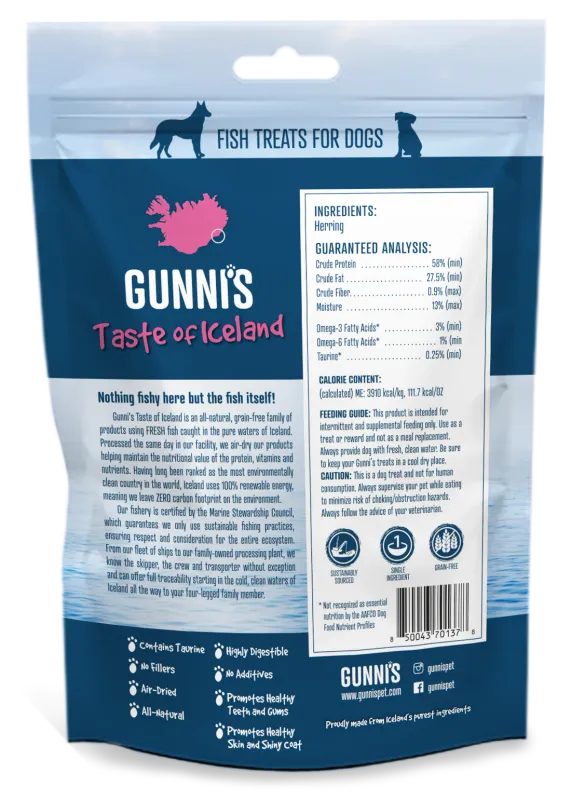 Gunni’s Pet Whole Herring 3Oz