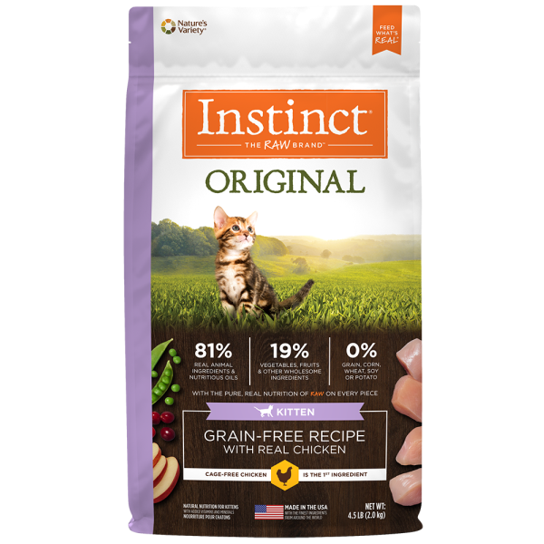 Instinct Cat Original GF Kibble Chicken Kitten 4.5 lb