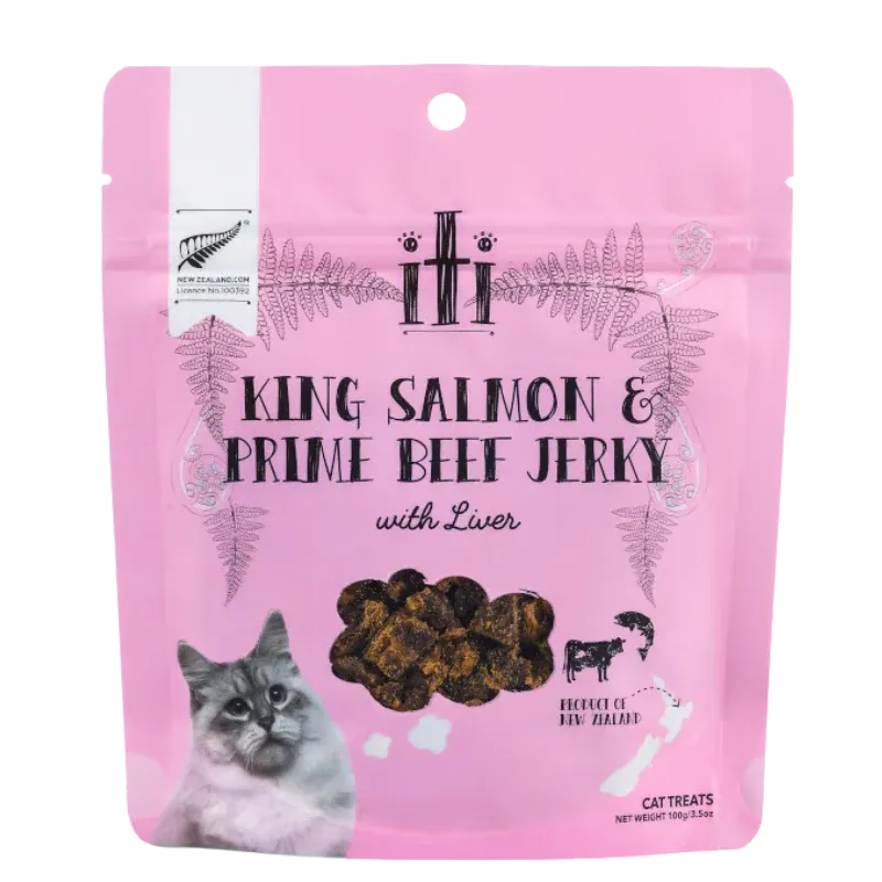 iTi - Treats - Cat - King Salmon &amp; Beef Jerky - 100g