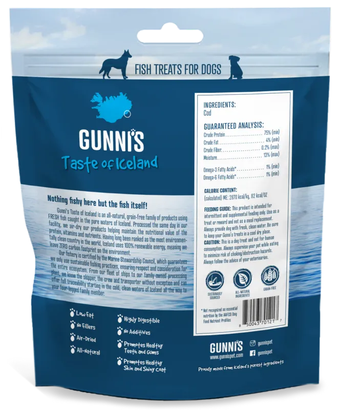 Gunni’s Pet Cod Skin Chips 9Oz