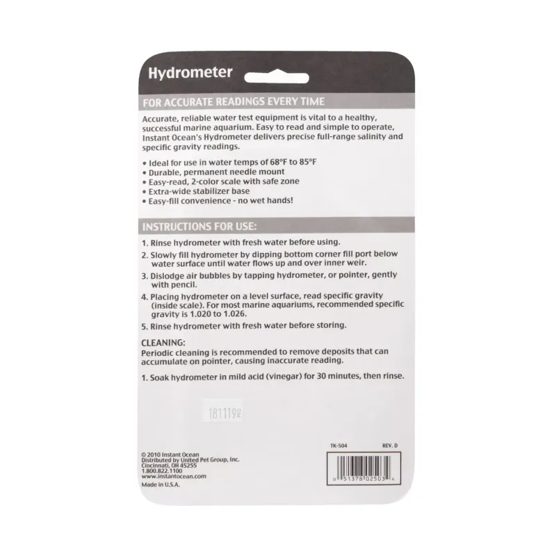 *Marineland Sea Test Hydrometer