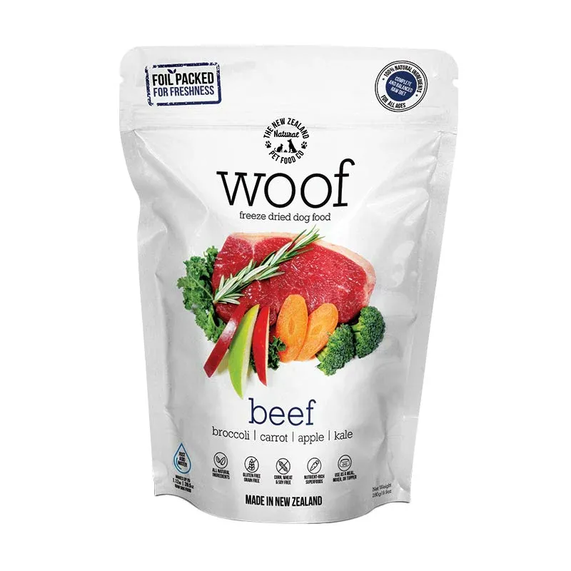 NZ Natural Pet Food Co - Freeze Dried - Woof - Beef 280g