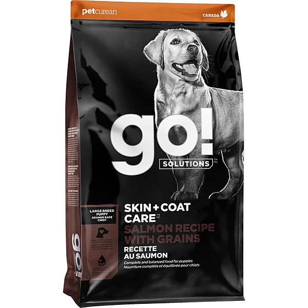 Petcurean Go! Solutions Skin Coat with Grains Large Breed Recipe for Puppies - 12 Lb Bag