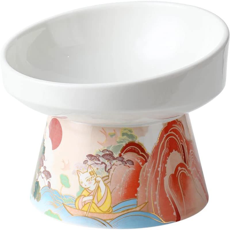 Pan’s Ceramic Cat Bowl Chinese Style