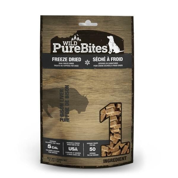 Purebites Wild Bison Liver 60GM | Mid