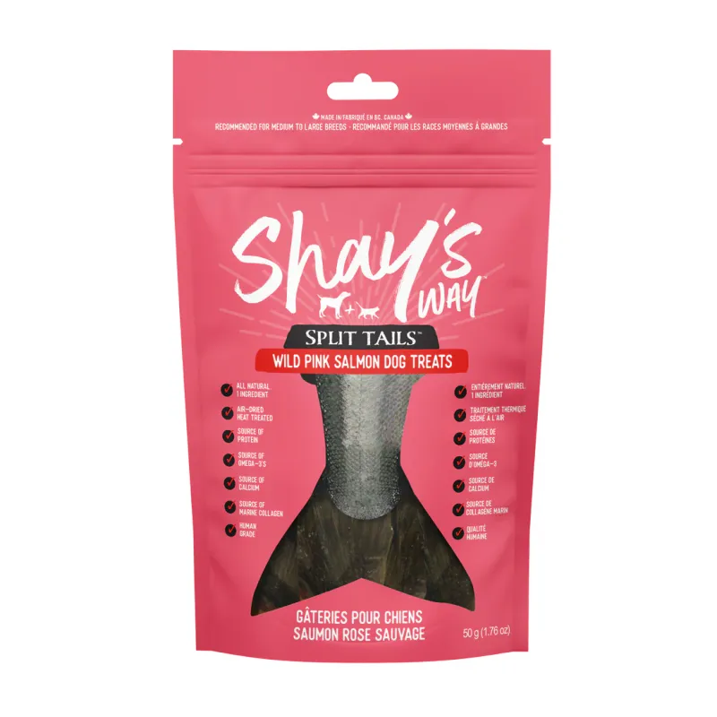 Shay's Way - Air Dried Pink Salmon Split Tails 50g