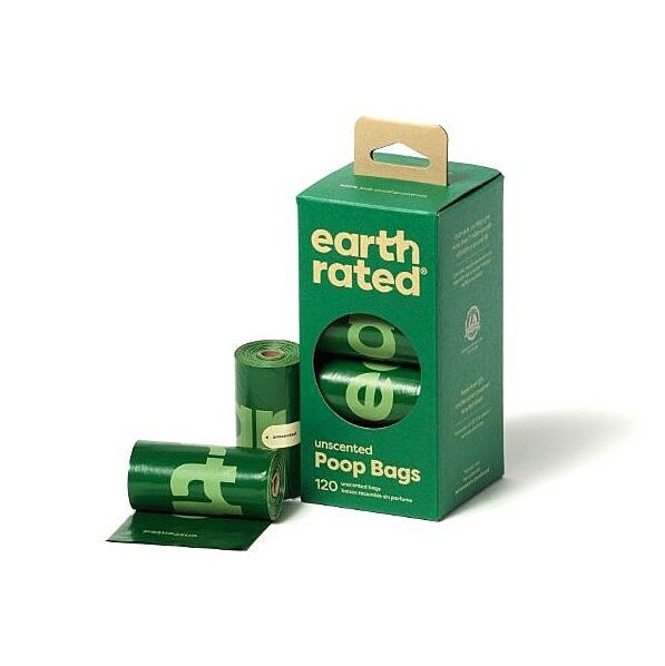Earth Rated Poop Bag Refills Unscented | 8 Rolls - 120 Bags