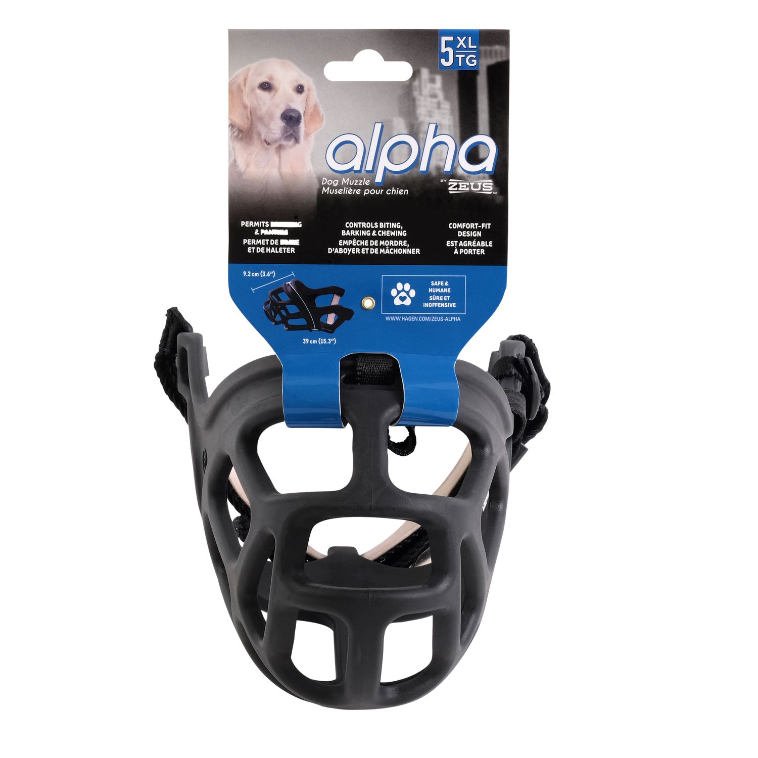 Alpha by Zeus Dog Muzzle - Size 5 - X-Large