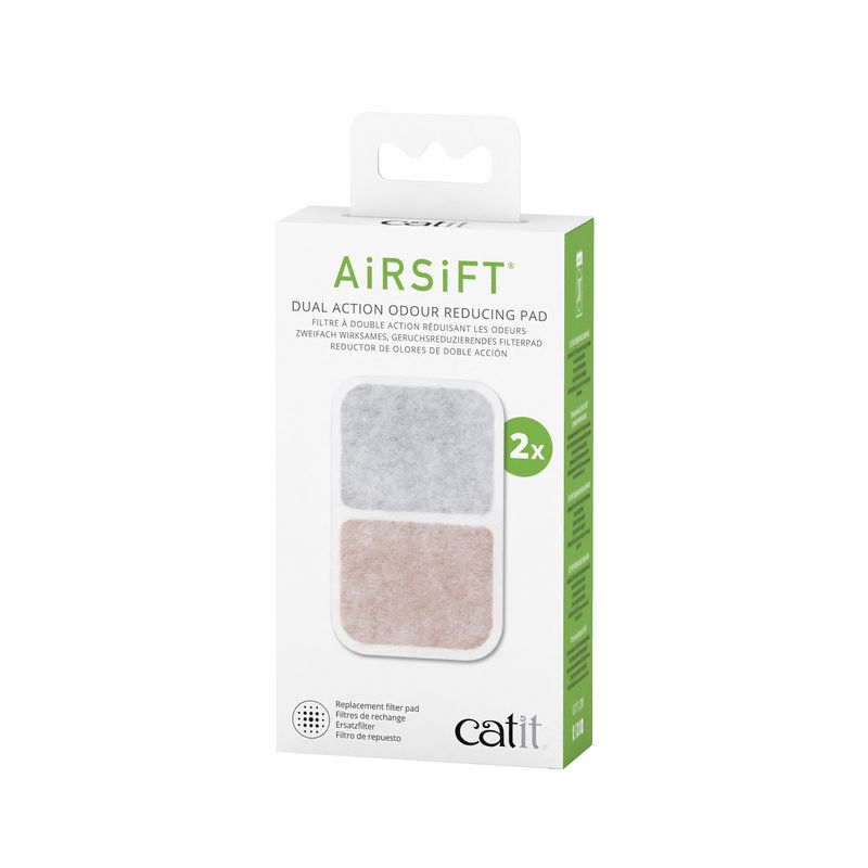 Catit Airsift Dual Action Odor Reducing Pad - 2 pack