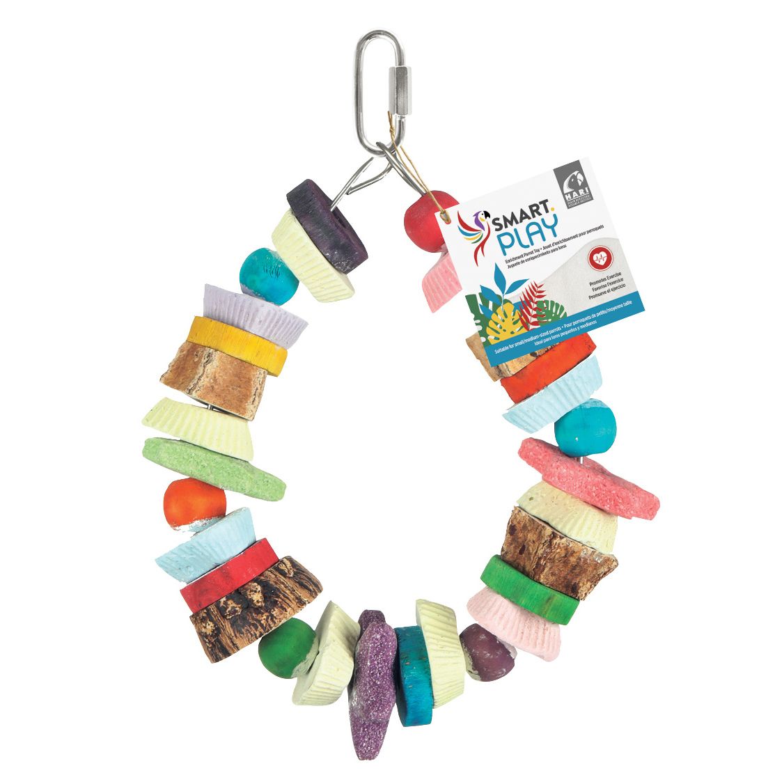HARI SMART.PLAY Enrichment Parrot Toy - Cookie Ring