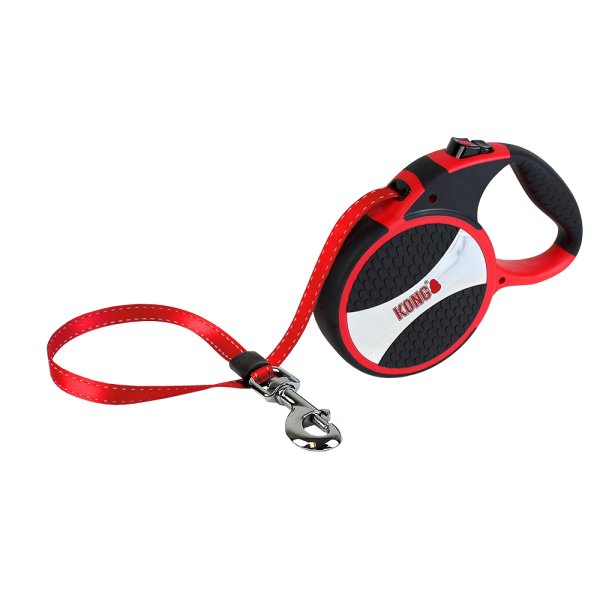 KONG Retractable Leash Terrain Medium 16' Red (max 65lb)