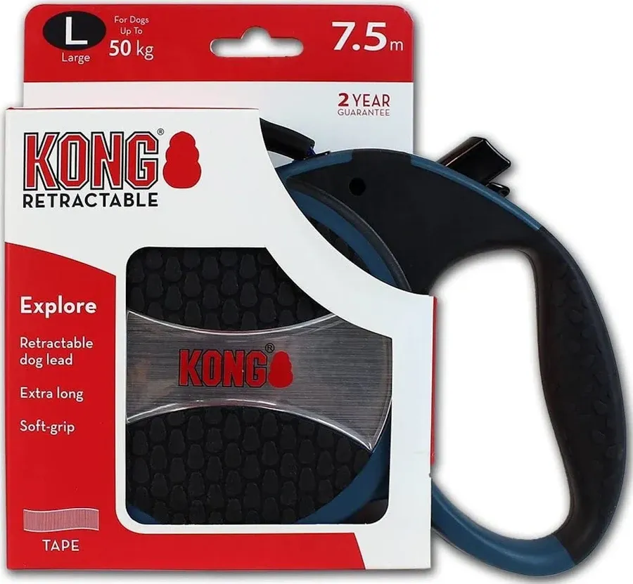 KONG Retractable Leash Explore Large 24' Red (max 110lb)