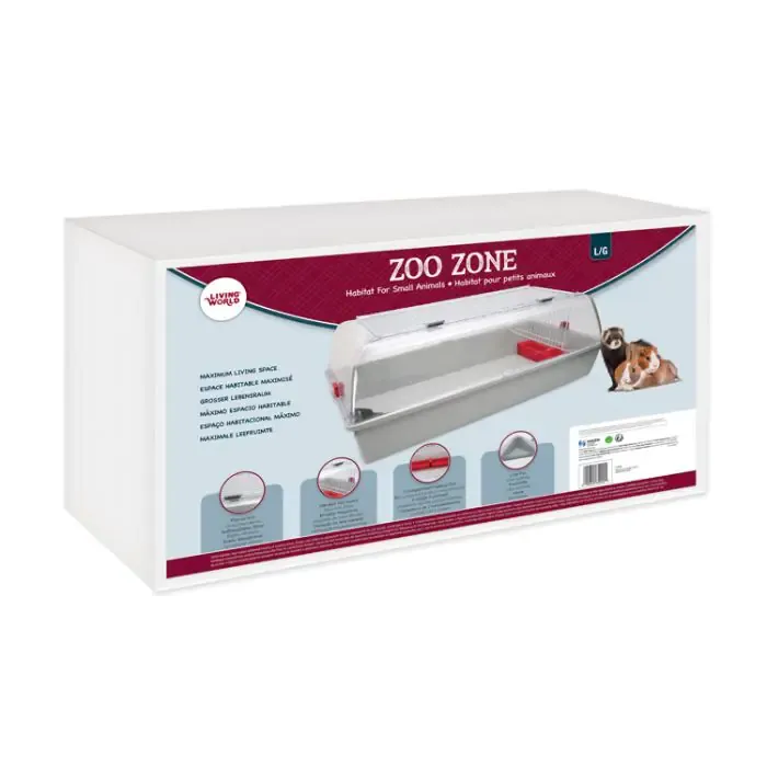 Living World Zoo Zone - Gray/Burgundy - Large