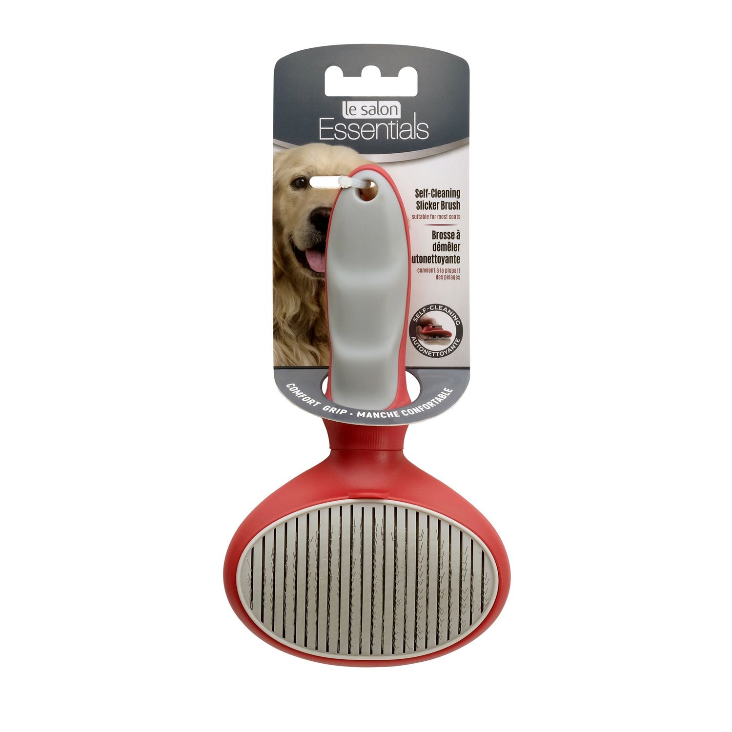 Le Salon Self-Cleaning Slicker Brush for Dogs