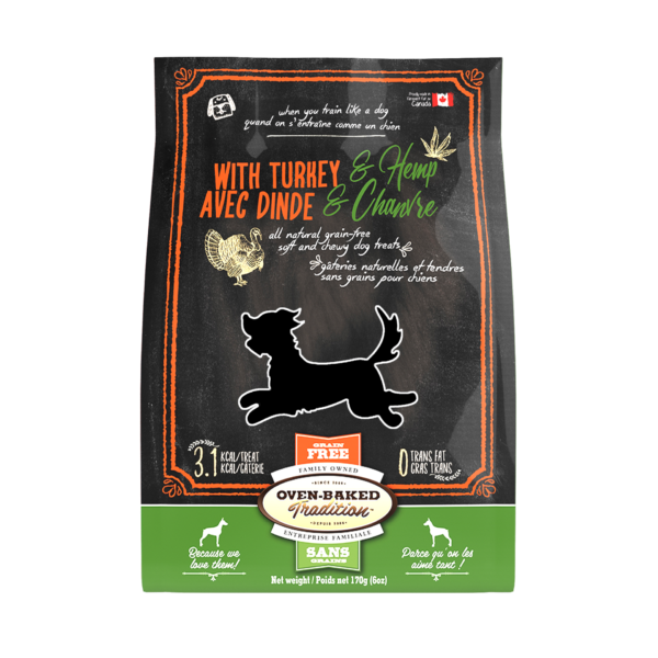 Oven-Baked Tradition Dog GF Treat Turkey &amp; Hemp 6 oz
