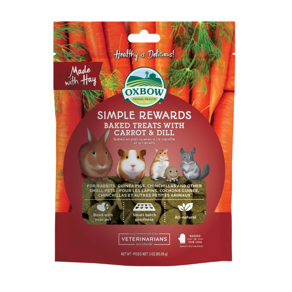 OXBOW Simple Rewards Baked Treats with Carrot &amp; Dill 85 g