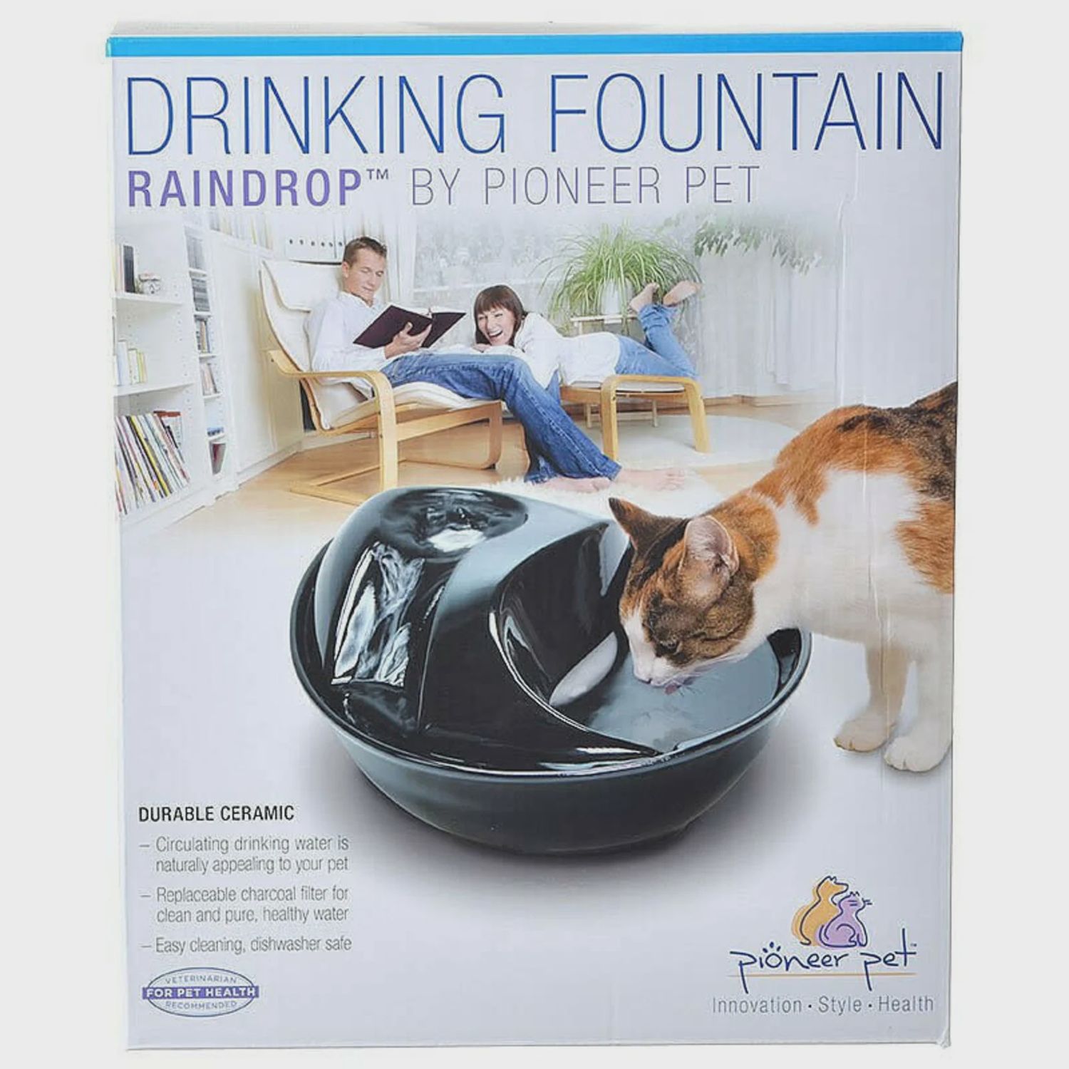 PIONEER PET Raindrop Stainles Steel Fountain - 96 oz