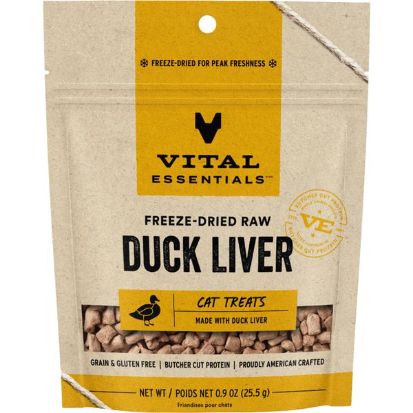Vital Essentials - Cat GF Freeze Dried Duck Liver Treats - 0.9 oz