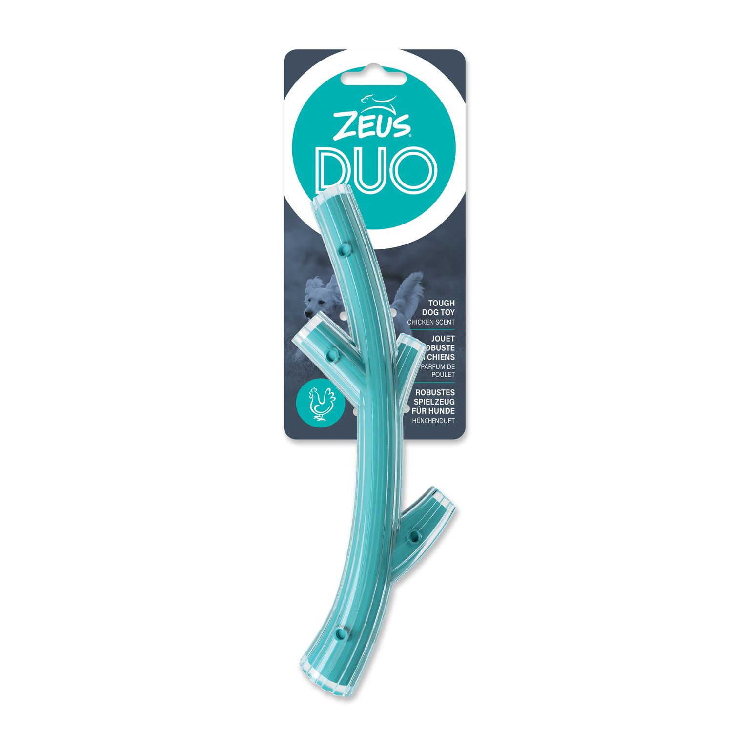 Zeus Duo Stick - Chicken Scent - Turquoise - 23 cm