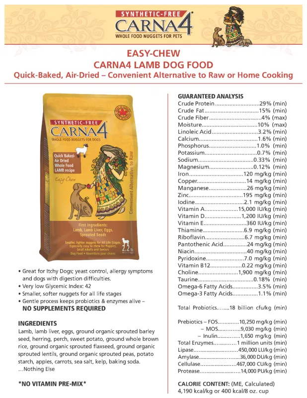 Carna4 - Dog - Lamb Formula