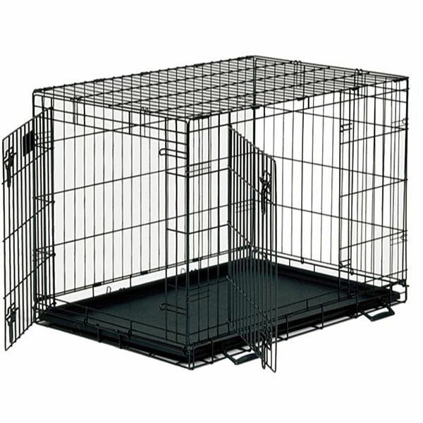 Unleashed Dog Crate Medium Stainless Steel 30x19x21"