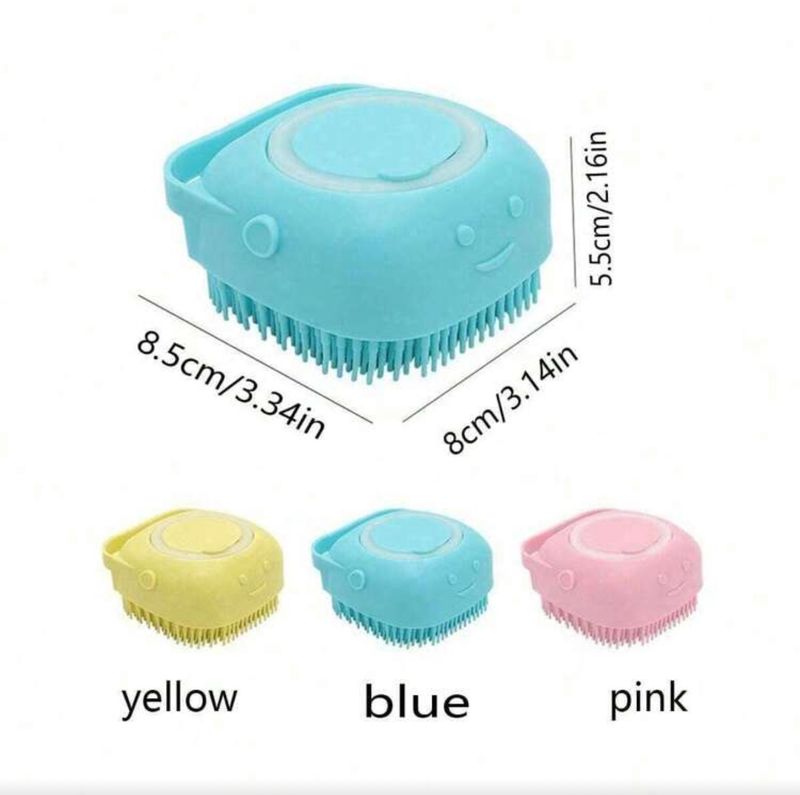 Bath Brush/Massager with Shampoo Storage - Dog/Cat