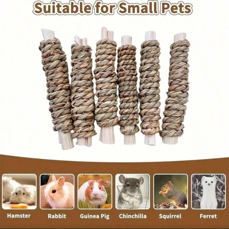Small Animal Water Grass Bamboo Chew Stick