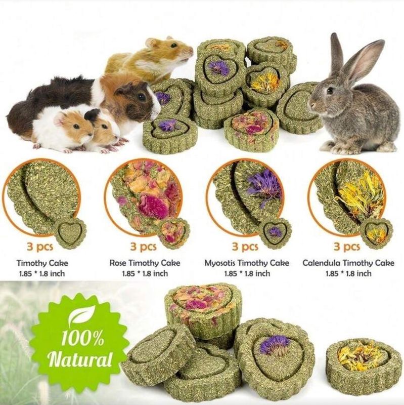 Small Animal Hay Grass Natural Chew Cake