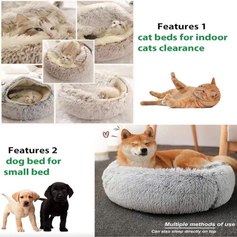 Seashell Semi-Enclosed Fluffy Bed in Pink-White