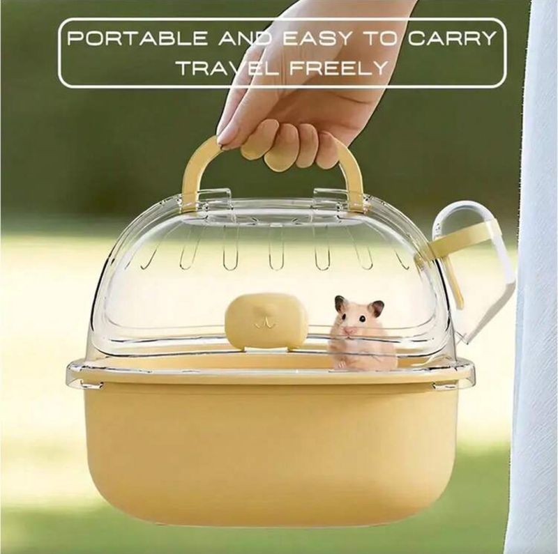 Small Animals Portable Transport Cage with Water Bottle