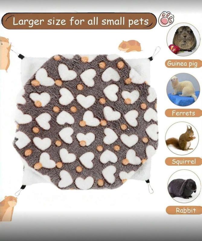 Small Animals Warm Hammock for multiple pets can live together-Brown