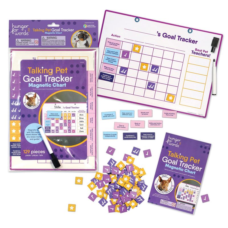 Hunger For Words Talking Pet Goal Tracker Magnetic Chart - 129 Pieces Whole Set