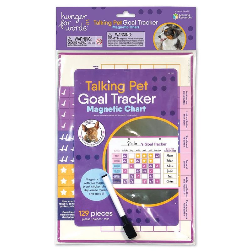 Hunger For Words Talking Pet Goal Tracker Magnetic Chart - 129 Pieces Whole Set