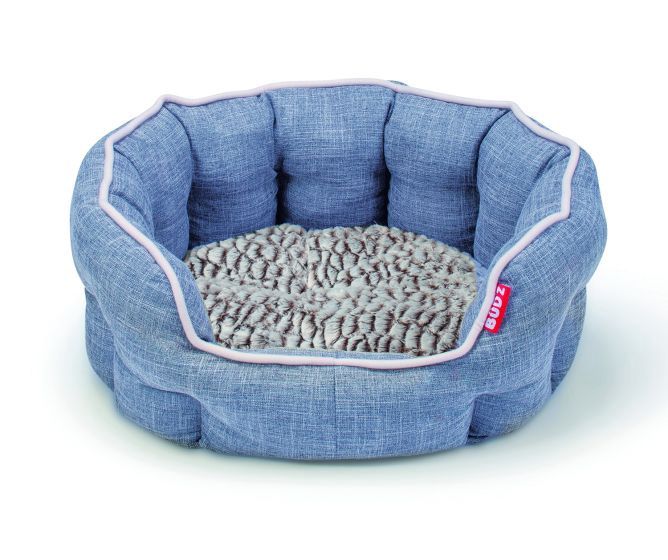 Budz Round Deluxe Cuddler Blue - Small / 17.5”x15.5”