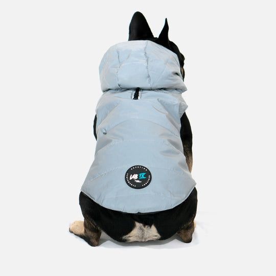 Blizzard Puffer Dog Reflective Vest - Grey
