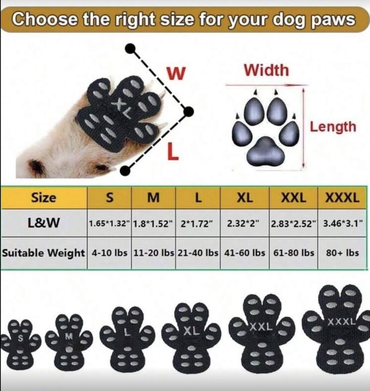 Waterproof &amp; Anti-Slip Paw Protection Traction Pads for Dogs- Foot Patch