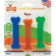 Nylabone FlexiChew Dog Dental Pack Peanut Butter &amp; Bacon X-Small/Petite - Up to 15 lbs. (3 Count)