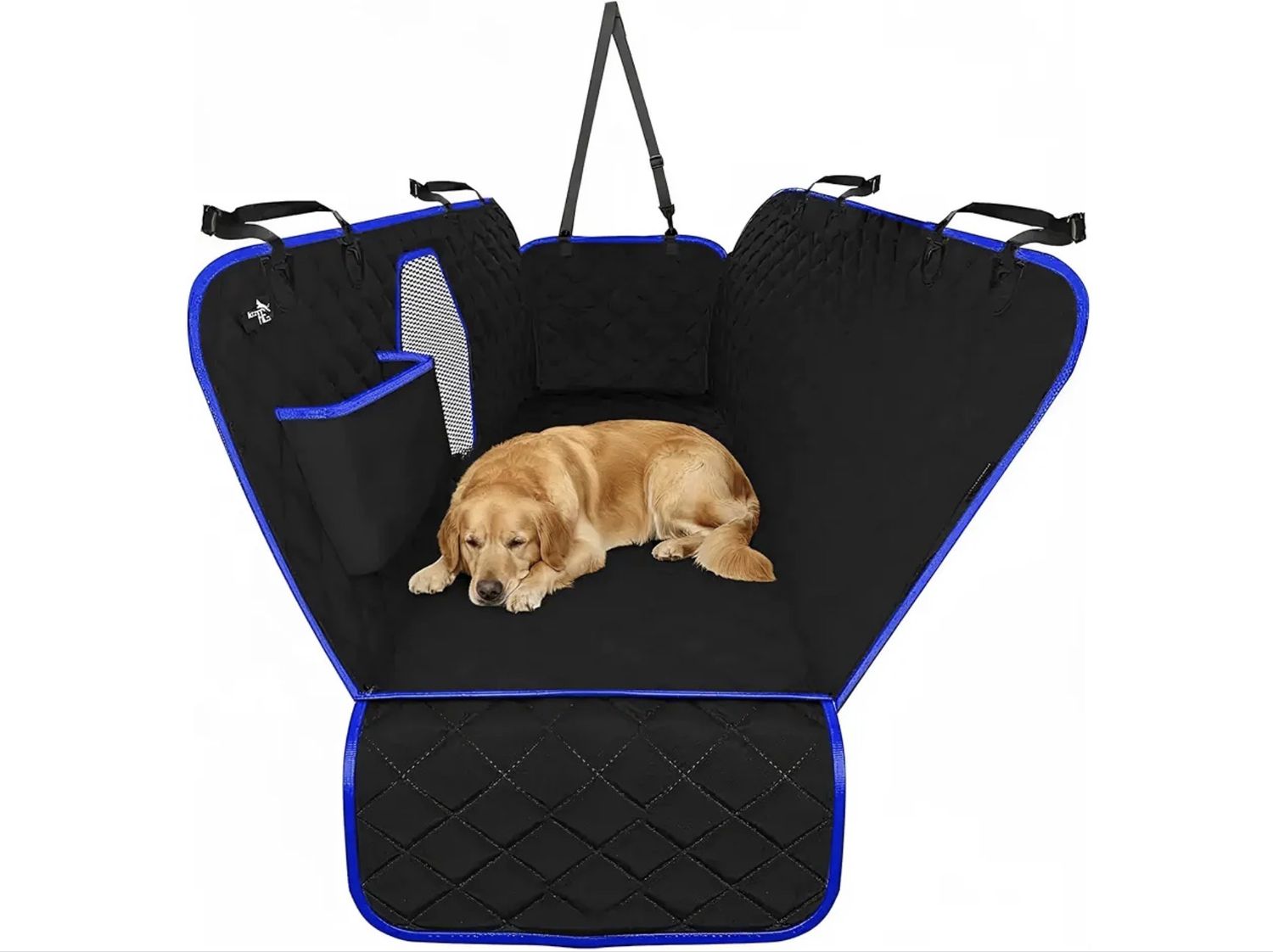 Car Seat Cover Hammock Protection with Pocket - Blue