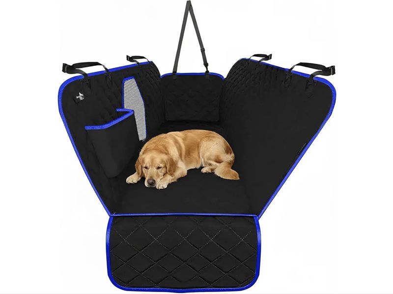 Car Seat Cover Hammock Protection with Pocket - Blue