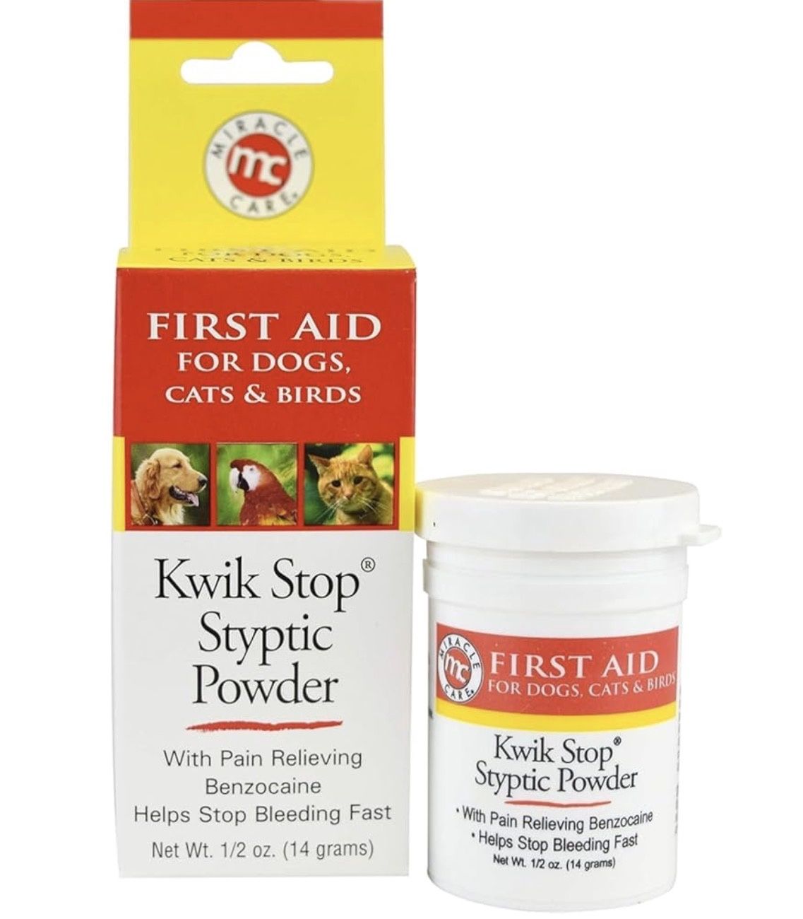 Miracle care Kwik Stop Styptic Powder - For Dogs, Cats &amp; Birds