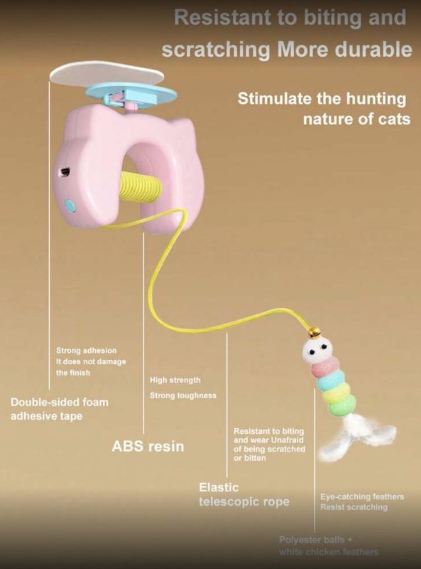 Automatic Cat Toy rechargeable - USB (Pink &amp; Blue)