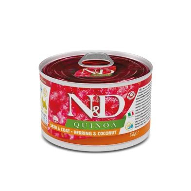 FARMINA ND QUINOA Dog Skin &amp; Coat Herring &amp; Coconut mini 139g