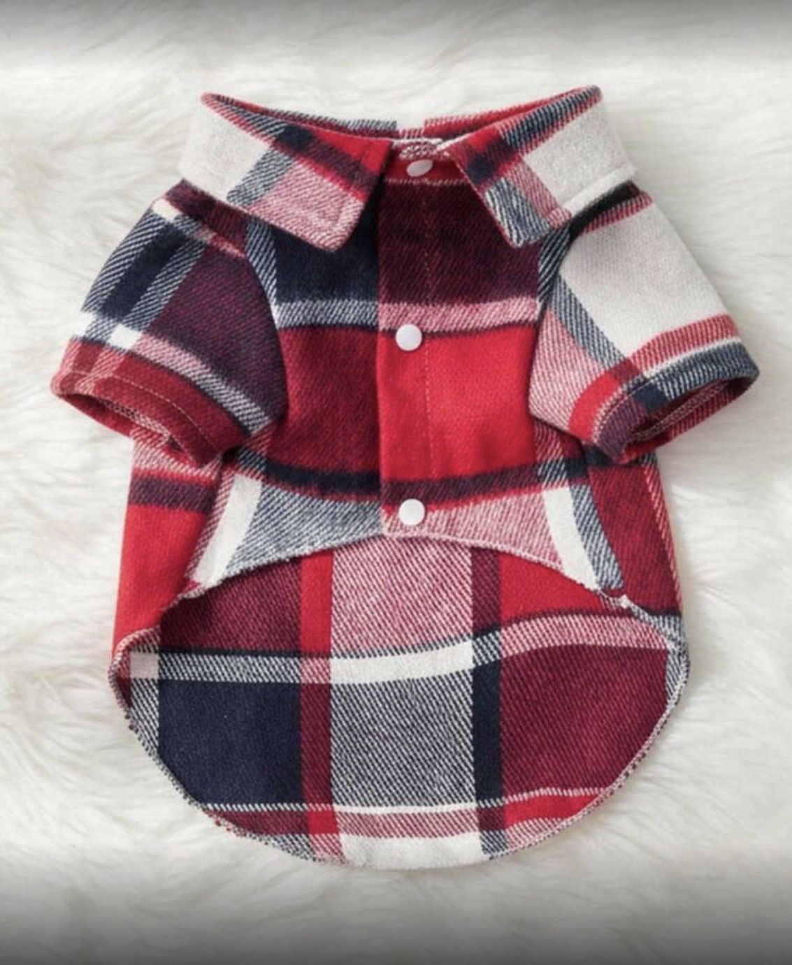 Checked Mixed Coloured Pet Shirts, Colour: Red - 2XL