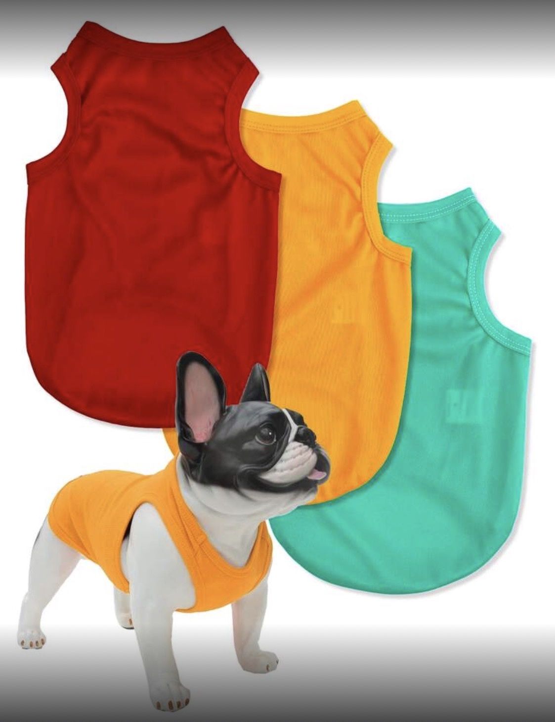 Anti-Flea &amp; Summer Breathable Tank Tops/Vest in Solid Colours - Dogs &amp; Cats, Size: 2XL